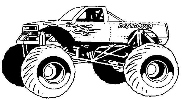 Kids-n-fun.com | 8 coloring pages of Monster Trucks